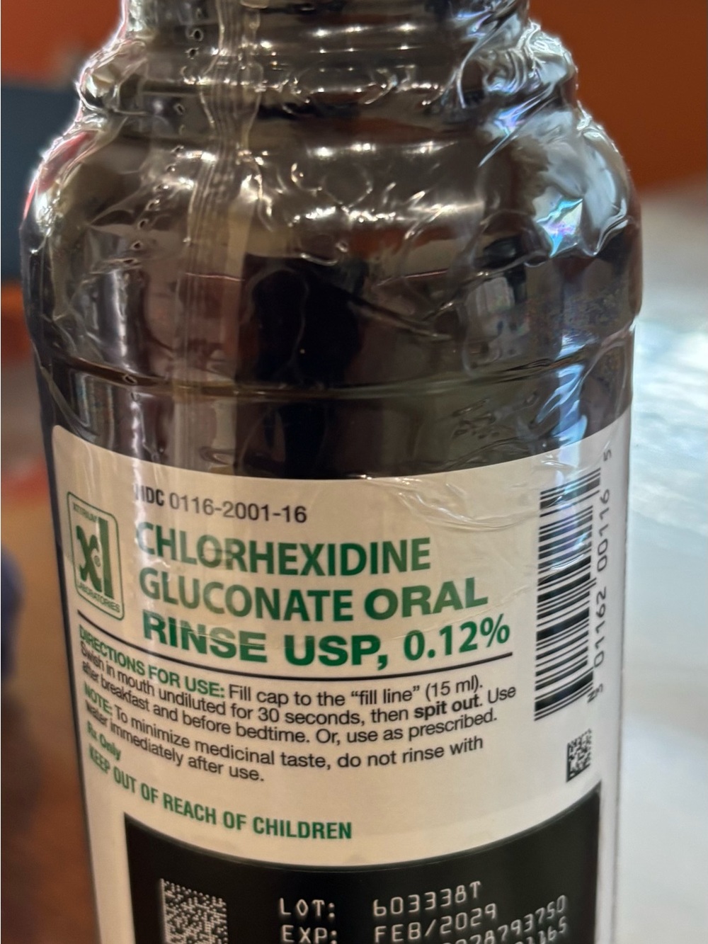Chlorhexidine Gluconate Oral Rinse 0.12% - Antiseptic Mouthwash (Green)